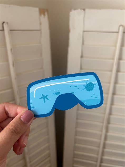 Diver Goggle Underwater Scene Die Cut Sticker Matte Finish Etsy