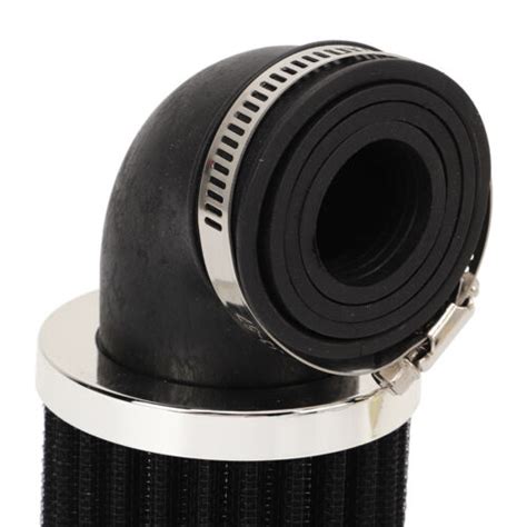 New 2 Pcs Motorcycle Air Filter 90 Degree Angled Bend Air Intake