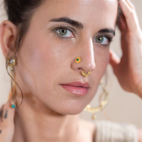 Gold Nose Stud Tiny Nose Stud Small Nose Stud Tribal Nose Stud Indian