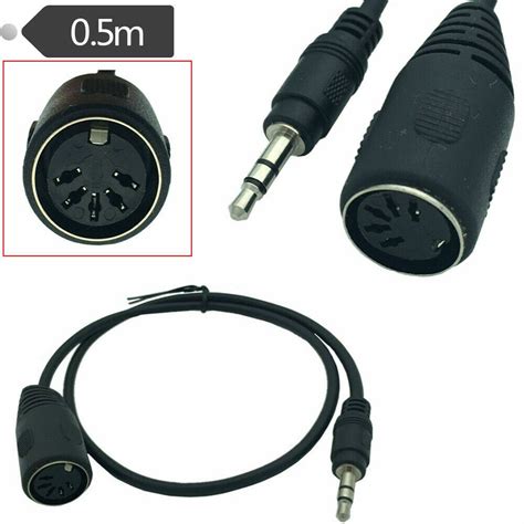 5Pin DIN Plug Female To 3 5mm 1 8in TRS Stereo Male Jack Converter