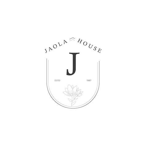 Logo De Lettre J Avec Concept Floral Créatif Pour L immobilier De