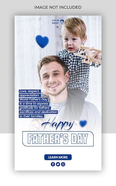 Premium PSD World Father Day Web Banner Or Social Media Template