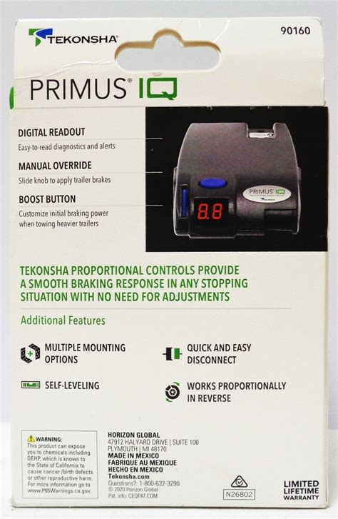 Tekonsha 90160TEK Primus IQ Electronic Brake Control For Sale Online EBay