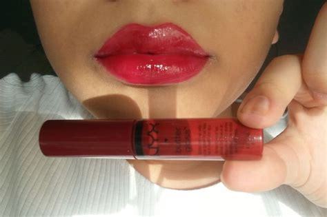 Red Velvet Nyxs Description Deep Red Glossierlipgloss Nyx Butter