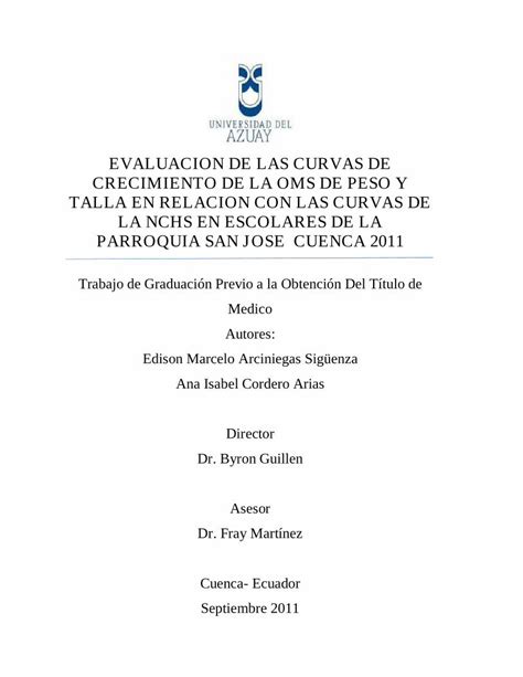 PDF EVALUACION DE LAS CURVAS DE CRECIMIENTO DE LA OMS DE Dspace