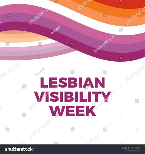 Lesbian Visibility Week Vector Waving Abstract Royalty Free Stock Vector Avopix