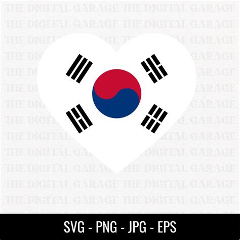 South Korea Flag SVG PNG, Love South Korea, South Korea Svg, South ...