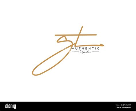 Letter Gt Signature Logo Template Vector Stock Vector Image Art Alamy