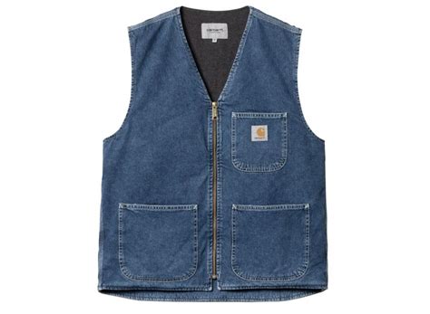 Carhartt Wip Chore Vest Blue Stone Washed