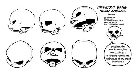 Sans Head Angles Guide by Poetax on DeviantArt