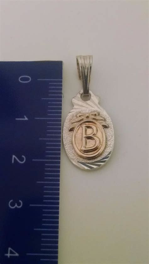 Dijes Letras Inicial B Plata Y Oro Joya Lindo Regalo