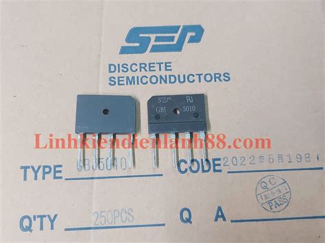 GBJ5010 Cầu Diode 50A 1000v Mới chính Hãng SEP 100%. (có thể thay thế ...