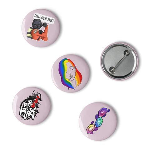 5 Button Pins Logos Pack Jojosaysbreee