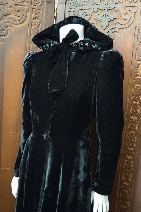 S Hooded Velvet Opera Coat At Stdibs