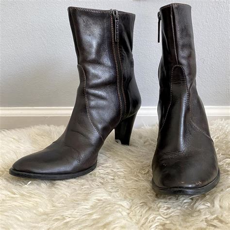 Women's Black and Brown Boots | Depop