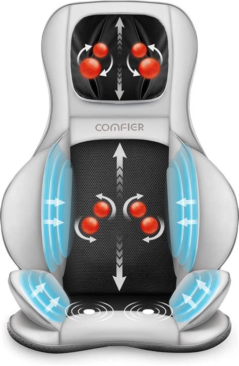 Comfier Shiatsu Neck And Back Massager With Heat 2d 3d Kneading Massage Chair Full