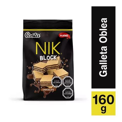 Galleta Oblea Nik Block Costa Chocolate 160 G MercadoLibre