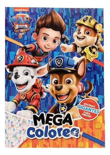 Paw Patrol Libro Para Pintar Mega Colorea Escenas Giga Mercadolibre