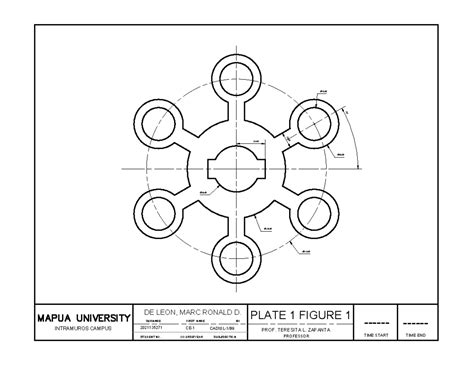 Plate 1 Figure 1 Computer Aided Drafting Intramuros Campus Surname De Leon Marc Ronald D