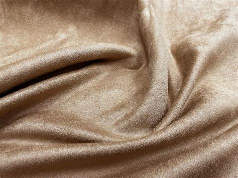 Upholstery Fabric Faux Suede Suedette Material Tan Brown Gsm