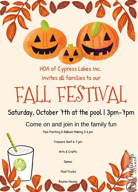 Fall Festival HOA Of Cypress Lakes