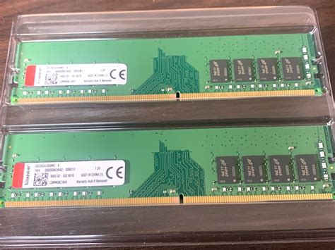 Kingston メモリDDR4 2666 8GB 2枚セット 合計16GBほぼ未使用CBD26D4U9S8ME 8の落札情報詳細