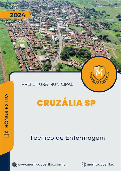 Apostila Técnico de Enfermagem Prefeitura de Cruzália SP 2024 Mérito