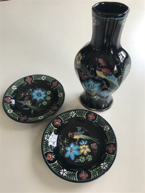 De Porceleyne Fles Delft Delft Black Vaso E Piatti Catawiki