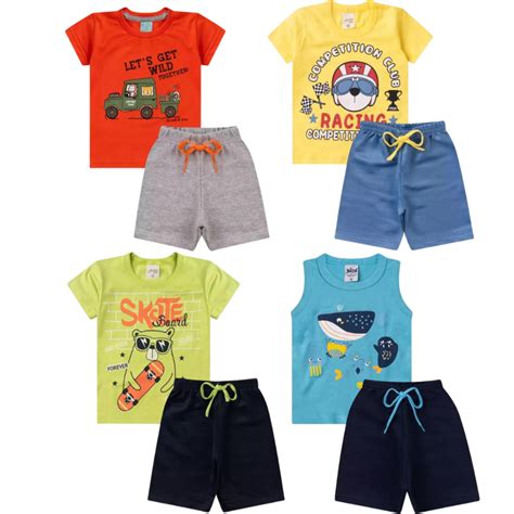 Conjunto Infantil Masculino kit 10 peças Roupa Infantil Menino 5