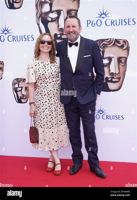 Lee Mack and partner Tara McKillop attending the Bafta Television ...