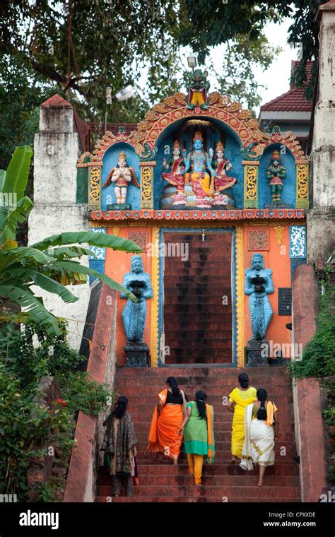 India, Kerala State, Varkala, hindu temple of Janardhana Swami Stock ...