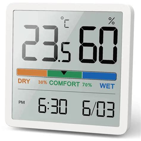 Noklead 2024 Weather Station Home Indoor Temperature Humidity Meter LCD