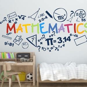 Math Wall Decal, Mathematics Vinyl Wall Art for School ,math Classroom Decor-mathematical ...