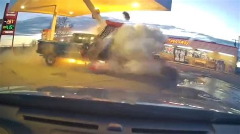 Pickup Truck Accident Causes Massive Gas Station Explosion | MotorTrends