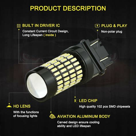 Auxito Led Drl Driving Daytime Running Light Bulb K