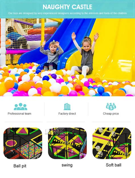 Indoor Trampoline Park Equipment Commercial Kids Indoor Soft Playground ...