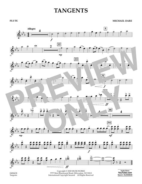 Tangents Flute By Michael Oare Sheet Music For Concert Band At Sheet