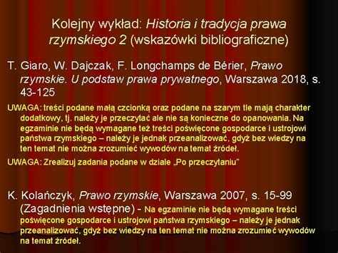 Historia I Tradycja Prawa Rzymskiego Dr Hab