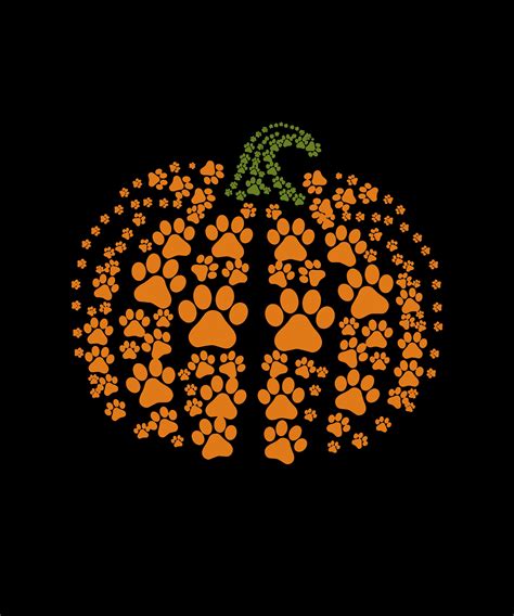 Paw Pumpkin Png Paw Print Pumpkin Dog Dog Halloween Etsy