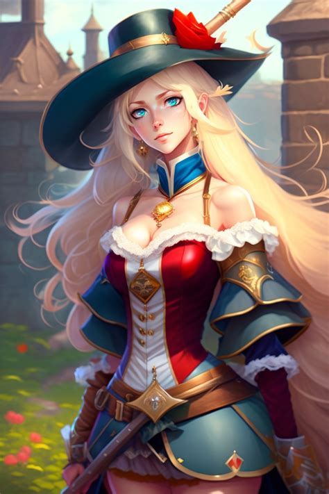 Lexica Woman Musketeer Blonde Pretty Adult Anime