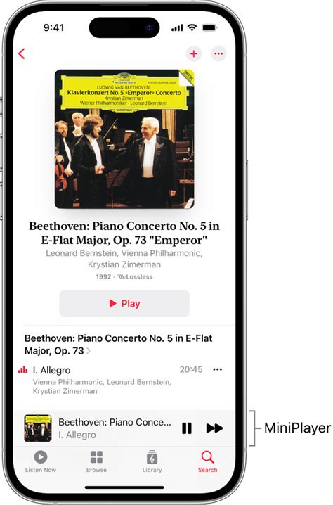 Use Music Player Controls In Apple Music Classical Apple Support