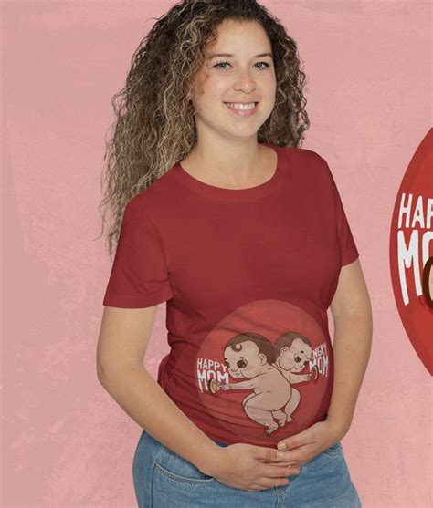 Funny Twins Pregnancy T Shirt Design