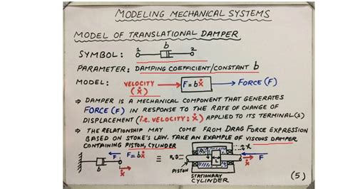 Lecture 04 Modeling Translational Mechanical Systems YouTube