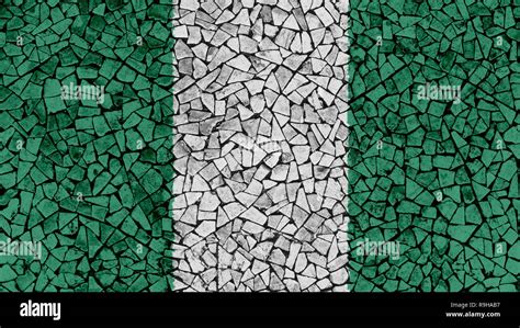 Mosaic Tiles Painting of Nigeria Flag, Background Texture Stock Photo ...