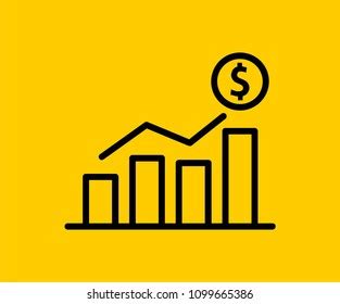 Increase Money Growth Icon Line Style Stock Vector Royalty Free