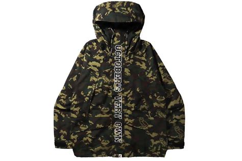 Bape X Ovo Woodland Camo Snowboard Jacket Green Fw21 Us