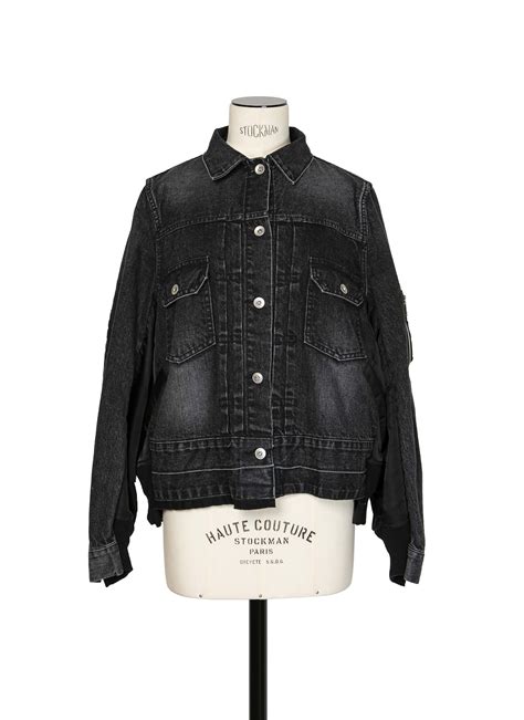 Denim X Nylon Twill Jacket Sacai Official Store サカイ オフィシャル