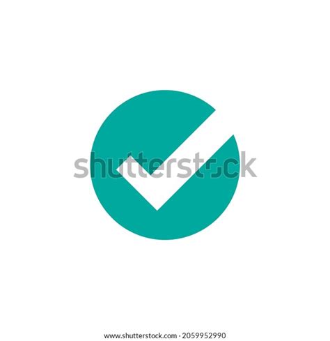 Check Mark Valid Seal Icon White Stock Vector Royalty Free