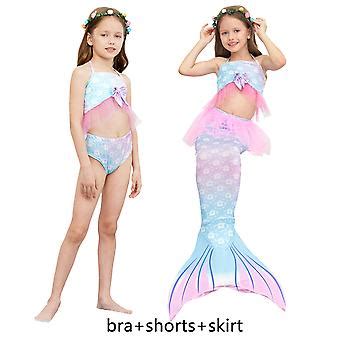 Halloween Pige Havfrue Hale Med Monofin Karneval Fest Kostume Prinsesse Kjole Badedragt Bikini