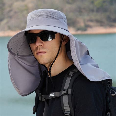 Summer Sun Hat Double Layer Uv Protection Fishing Hunting Outdoor Cap